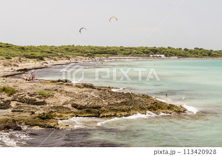 Punta della Suina's beach near Gallipoli in Salento, Apulia, Italy Punta della Suina's beach near Gallipoli in Salento, Apulia, Italy 113420928