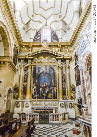 Interiors of the Sant'Agata Cathedral in Gallipoli, Italy Interiors of the Sant'Agata Cathedral in Gallipoli, Italy 113420943