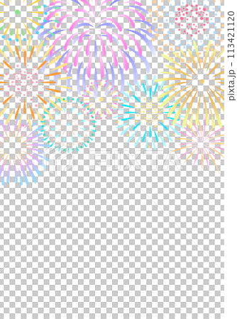 Fireworks background illustration vertical 113421120