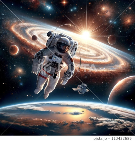 宇宙飛行士の船外活動 113422689