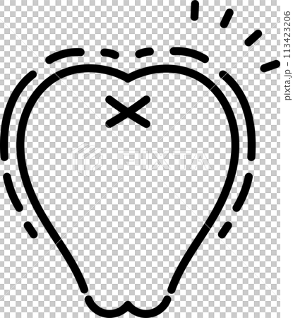 代表氟化物效應的牙齒圖標 代表氟化物效應的牙齒圖標 113423206