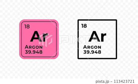Argon, chemical element of the periodic table vector design Argon, chemical element of the periodic table vector design 113423721