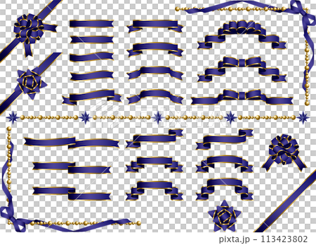 Ribbon border set 1-6 navy matte Ribbon border set 1-6 navy matte 113423802