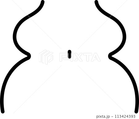 太った腹部のアイコン 113424393