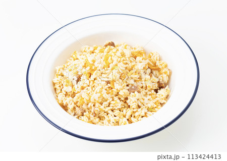 冷凍チャーハン　白バック 113424413