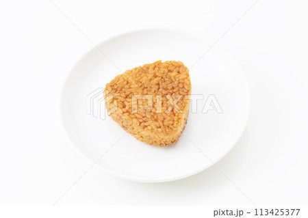 冷凍焼きおにぎり　白バック 113425377