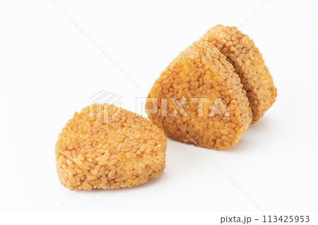 冷凍焼おにぎり　白バック 113425953