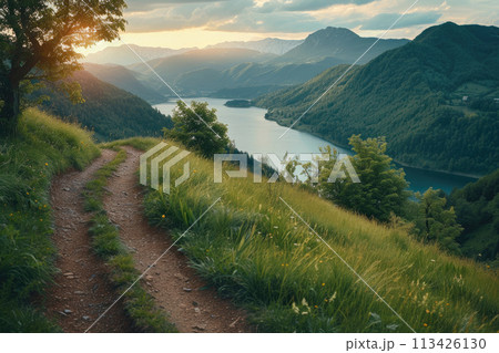 Mountain Trail, Generative AI 113426130