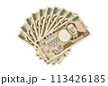 新紙幣　新一万円札　10万円　扇状に広げた札束　渋沢栄一 113426185