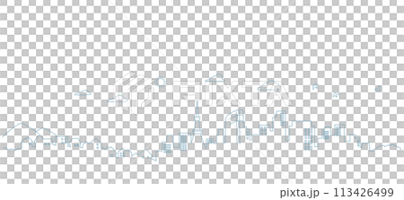 城市風景線描城市背景素材 城市風景線描城市背景素材 113426499