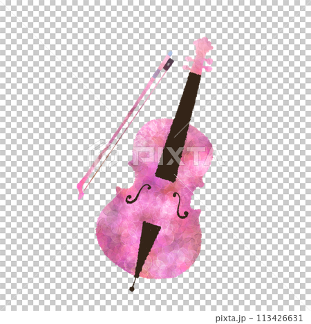 Illustration with a cello design Illustration with a cello design 113426631