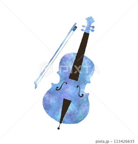チェロをデザインしたイラスト 113426635