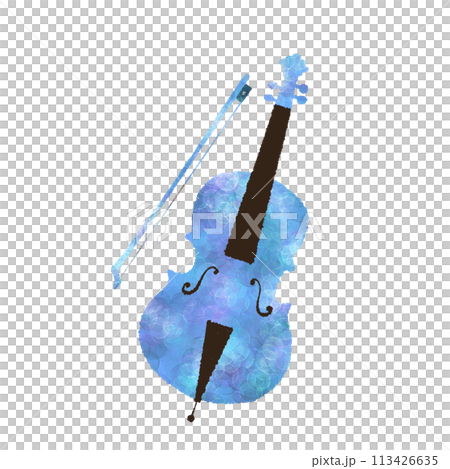 チェロをデザインしたイラスト 113426635