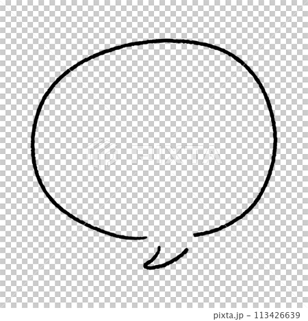 simple handwritten speech bubble simple handwritten speech bubble 113426639