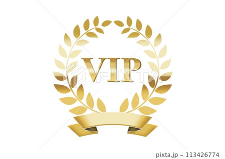 金の月桂冠 VIP ゴールドのローリエの葉 クラウン 金の月桂冠 VIP ゴールドのローリエの葉 クラウン 113426774