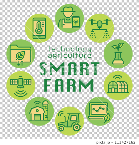 智慧農業圓框圖標 113427162