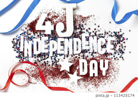 Independence day composition with festive elements 113428174