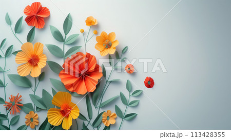 Cluster of Flowers Adorning Wall Cluster of Flowers Adorning Wall 113428355