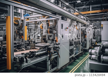 Production line at modern bright factory 113428494