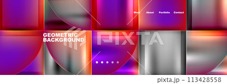 Trendy Simple Round Triangle and Circle with...のイラスト素材 [113428558] - PIXTA