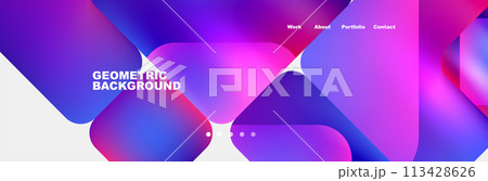 Teal Liquid color background design for Landing page site. Fluid gradient shapes composition. Futuristic design posters. Eps10 vector. 113428626