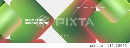 Teal Liquid color background design for Landing page site. Fluid gradient shapes composition. Futuristic design posters. Eps10 vector. 113428636