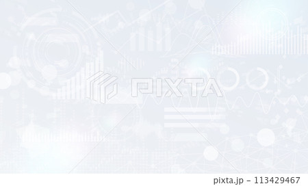 デジタルなデータが集まった背景_グレー_光_16:9 デジタルなデータが集まった背景_グレー_光_16:9 113429467