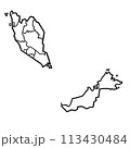 Malaysia political map outline Malaysia political map outline 113430484
