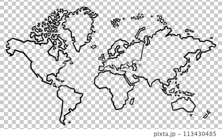 World continent map outline World continent map outline 113430485