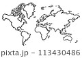 World continent map outline World continent map outline 113430486