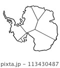 Antarctica country map outline Antarctica country map outline 113430487