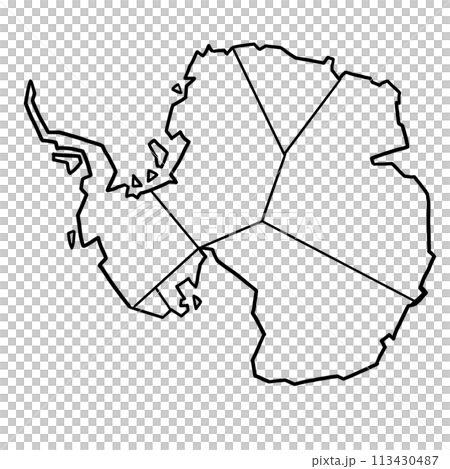 Antarctica country map outline 113430487