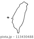 Taiwan map outline Taiwan map outline 113430488