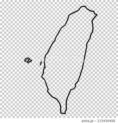 Taiwan map outline 113430488