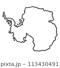 Antarctica map outline Antarctica map outline 113430491