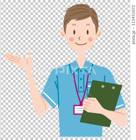 案内する介護士 ケアマネージャー ヘルパー 介護職員 トレーナー 療法士 案内する介護士 ケアマネージャー ヘルパー 介護職員 トレーナー 療法士 113431072