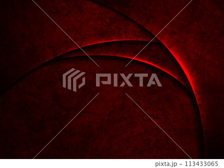 Dark red neon glowing grunge waves abstract background 113433065