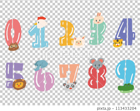 流行變形動物數位圖示插圖集 113433204