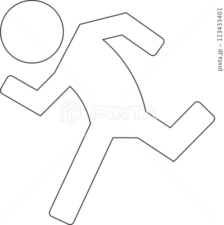 ピクトグラム「ダッシュで逃げる」 ピクトグラム「ダッシュで逃げる」 113433401