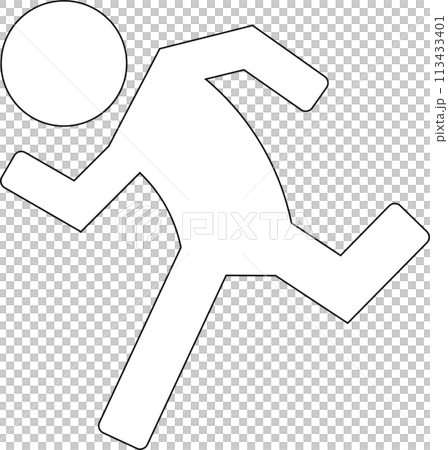 ピクトグラム「ダッシュで逃げる」 ピクトグラム「ダッシュで逃げる」 113433401