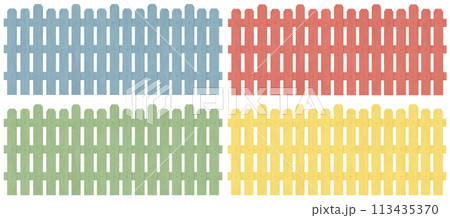 4色の木の柵のセット　D 113435370