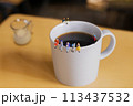 喫茶店のコーヒーとくつろぐ人々 113437532