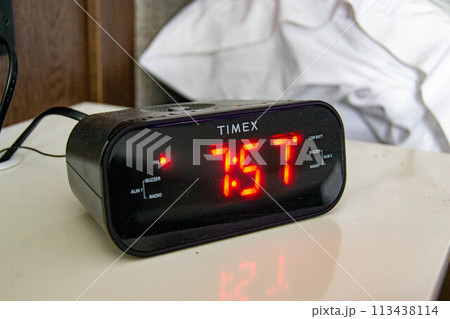 Digital clock on the wall 113438114