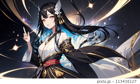 星空の舞、幻想的な和風美少女 星空の舞、幻想的な和風美少女 113438127