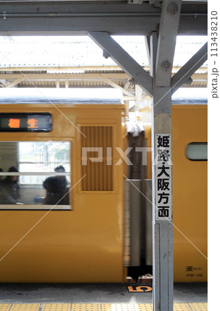 駅のホームと電車 駅のホームと電車 113438210