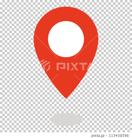 シンプルな赤いマップピン 113438598