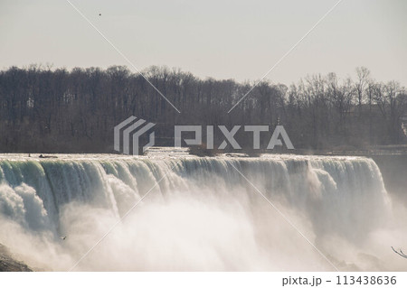 Beautiful Niagara Falls. Horseshoe Falls from the Canadian side in spring Beautiful Niagara Falls. Horseshoe Falls from the Canadian side in spring 113438636