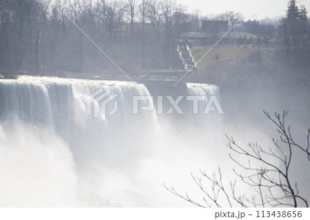 Beautiful Niagara Falls. Horseshoe Falls from the Canadian side in spring 113438656