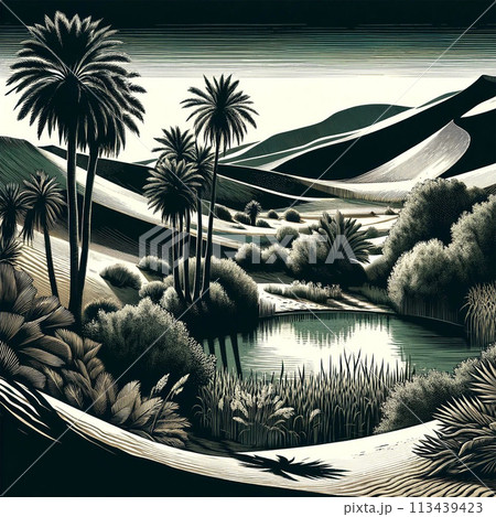 Desert Oasis / 砂漠のオアシス 113439423
