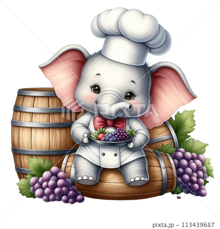 elephant holding grapes clipart watercolor elephant holding grapes clipart watercolor 113439687